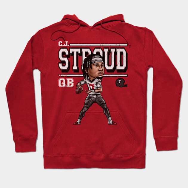 C.J. Stroud Houston Cartoon Hoodie by danlintonpro